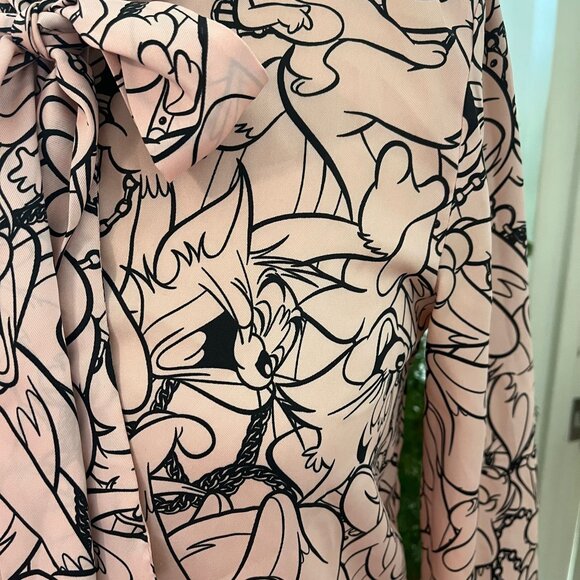 Rare Italian UNITED COLORS OF BENETTON Blouse Tom and Jerry Collab Size XS - Picture 7 of 9